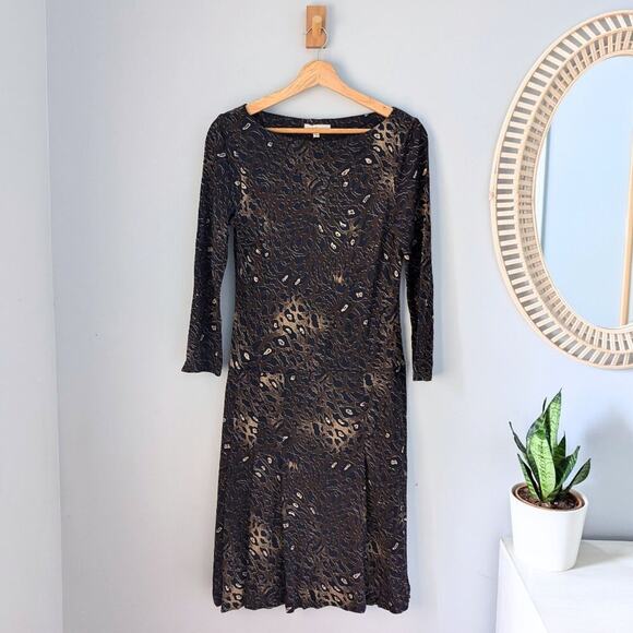 TORY BURCH Animal Print Leopard Knee-length Dress, size S - Picture 1 of 5